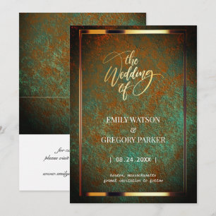 Save The Date Cadre de mariage à patine grunge vintage