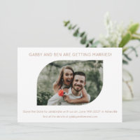 Cadre géométrique moderne photo Mariage unique