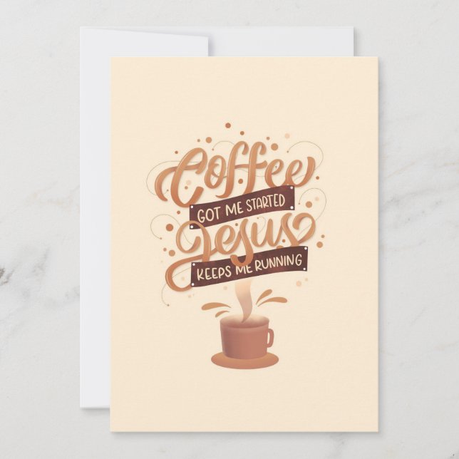 Save The Date Café Lover Et Jésus (Devant)