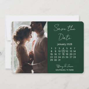Save The Date Calendrier 31 Jours Sauvegarder la Date Vert Forêt