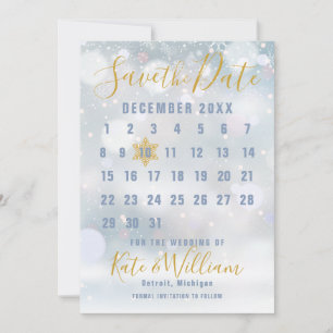 Save The Date Calendrier des premiers flocons Enregistrer la dat