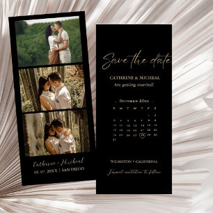 Save The Date Calendrier Mariage Photo cadre bande de cabine Enr