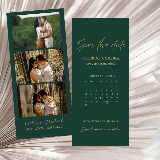 Save The Date Calendrier Mariage Photo cadre bande de cabine Enr (Créateur téléchargé)
