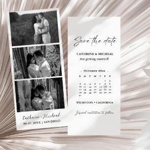 Save The Date Calendrier Mariage Photo cadre de bande de cabine
