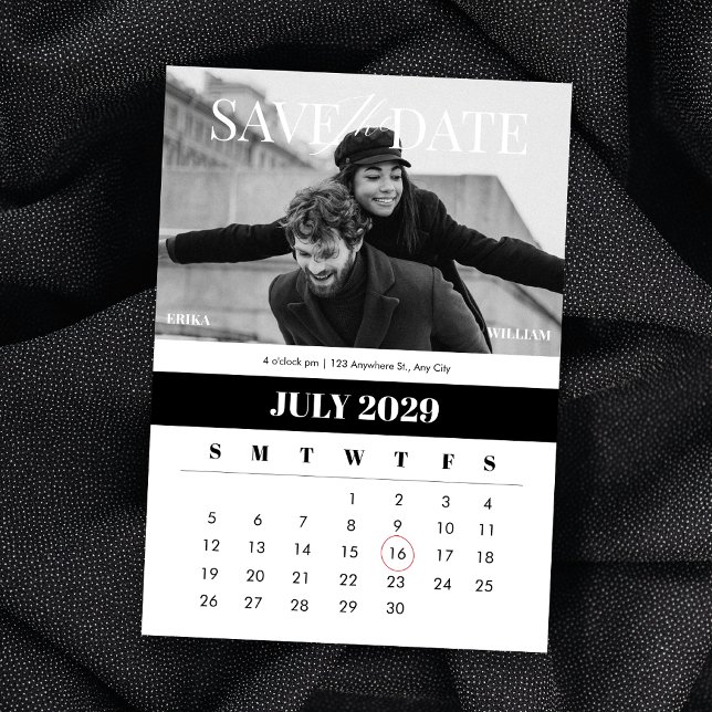 Save The Date calendrier minimaliste moderne  (Créateur téléchargé)