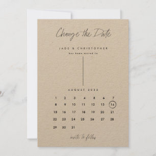 Save The Date Calendrier moderne Kraft changer la date