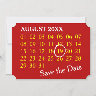 Save The Date Calendrier personnalisé simple + votre photo, back
