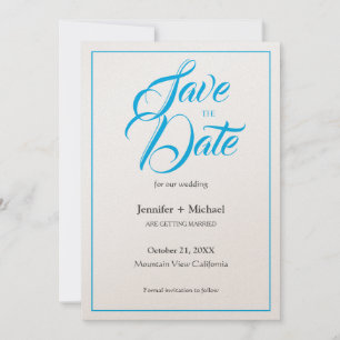 Save The Date Calligraphie de script minimaliste de mariage