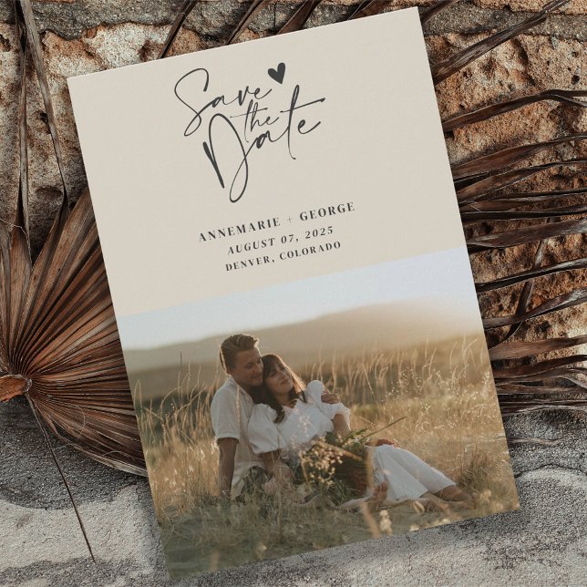 Save The Date Calligraphie d'ivoire moderne (Créateur téléchargé)