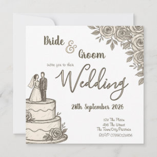 Save The Date Calligraphie élégante de croquis vintage personnal
