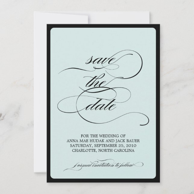 Save The Date {calligraphie} enregistrer la date (Devant)