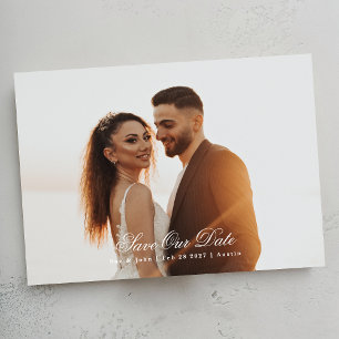 Save The Date Calligraphie Enregistrer la photo Date