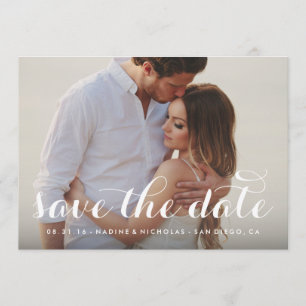 Save The Date Calligraphie Enregistrer la superposition de date