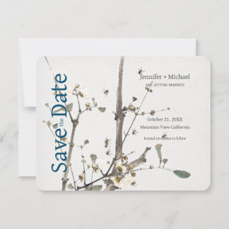 Save The Date Calligraphie florale de mariage