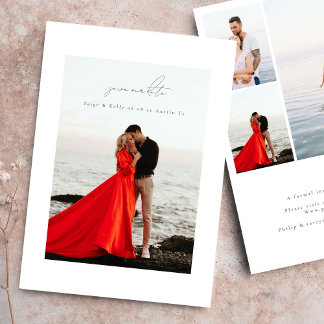 Save The Date calligraphie gris clair cadre photo calligraphie