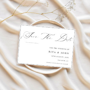 Save The Date Calligraphie Mariage Minimaliste Enregistrer La Ca