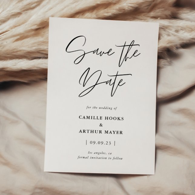 Save The Date Calligraphie minimaliste moderne (Créateur téléchargé)