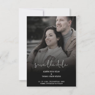 Save The Date Calligraphie minimaliste tendance Mariage Couple