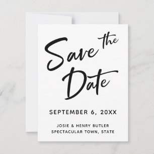 Save The Date Calligraphie moderne Enregistrer la date Gold Stri