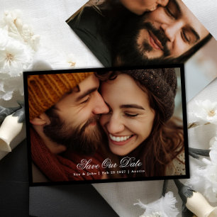 Save The Date Calligraphie officielle Deux photos