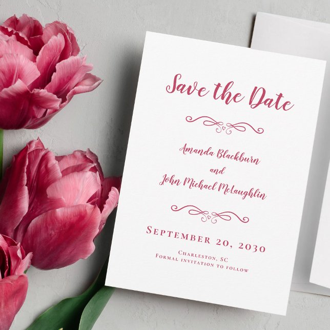 Save The Date Calligraphie Romantique à l'Écriture Délicate Mage (Créateur téléchargé)