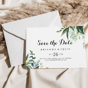 Save The Date Calligraphie tropicale Mariage horizontal