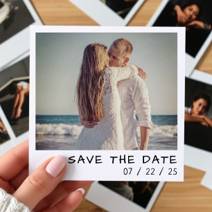 Save The Date Caméra instantanée Photo QR Code Mariage rétro