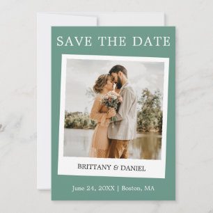 Save The Date Caméra instantanée Style Couple Photo Eucalyptus G