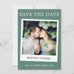 Save The Date Caméra instantanée Style Couple Photo Eucalyptus G
