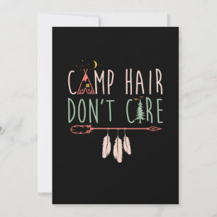 Save The Date Camp Hair Ne vous souciez pas Funny Camping Camper