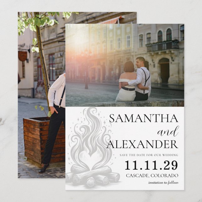 Save The Date Campfire Love (Devant / Derrière)