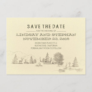 Save The Date Campground Illustration Camping ENREGISTRER LA CAR