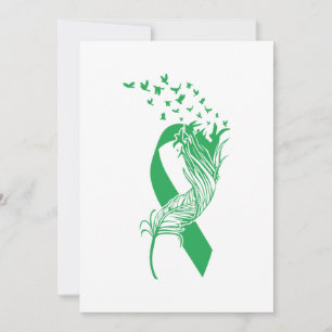 Save The Date Cancer Green Ribbon