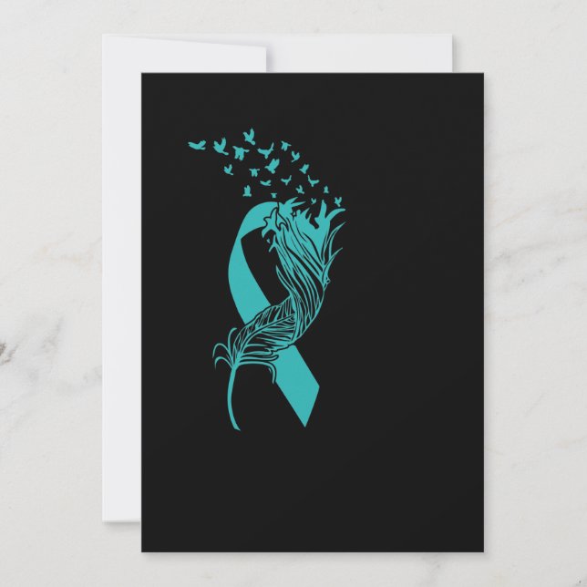 Save The Date Cancer Teal Ribbon (Devant)