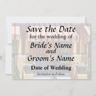 Save The Date Cape May NJ - Porche avec chaise en osier