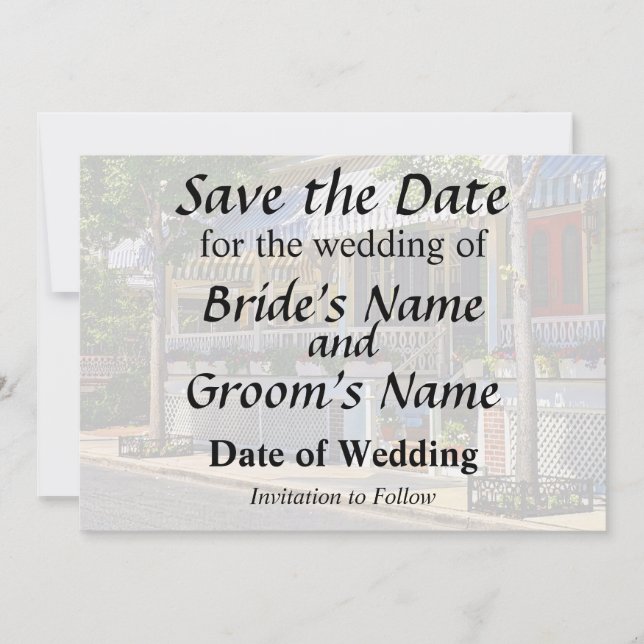 Save The Date Cape May NJ – Restaurant sur Jackson Street (Devant)