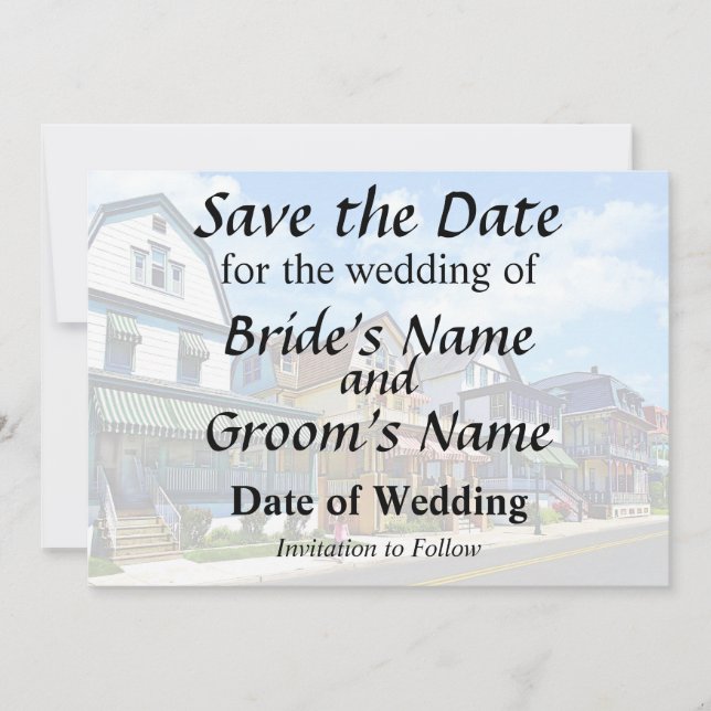 Save The Date Cape May NJ - Sœurs descendant Perry Street (Devant)
