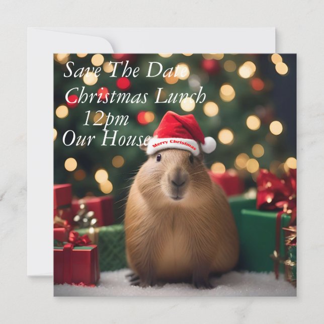 Save The Date "Capybara Claus : Un Bokeh Wonderland festif" (Devant)