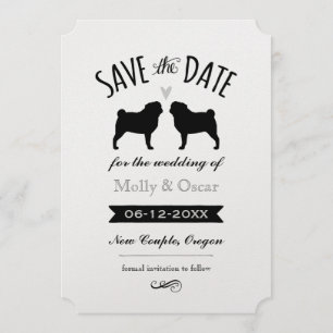 Save The Date Carlin Silhouettes Mariage Enregistrer la date Inv