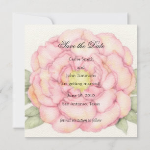 Save The Date Carré Enregistrer la date Pony rose