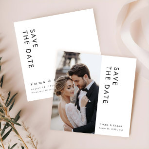 Save The Date Carré photo de mariage simple et élégant