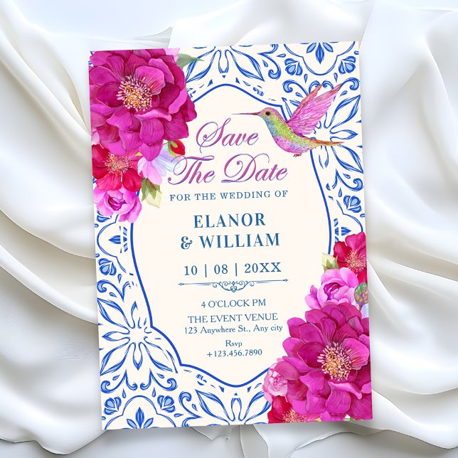 Save The Date Carreaux floral (Créateur téléchargé)