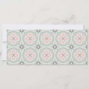 Save The Date Carreaux Floraux Pastel Verts