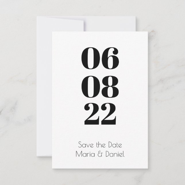 Save The Date Cartão Reserve a Data Folha Única (Devant)
