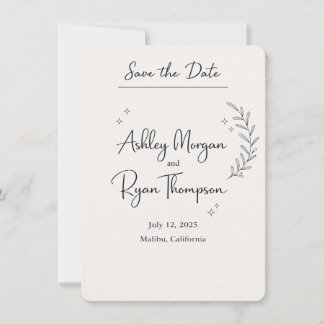 Save The Date "Carte de mise en vente minimaliste beige"