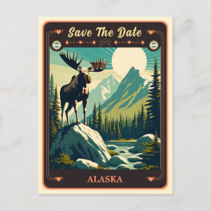 Save the date   Carte postale Invitation Alaska