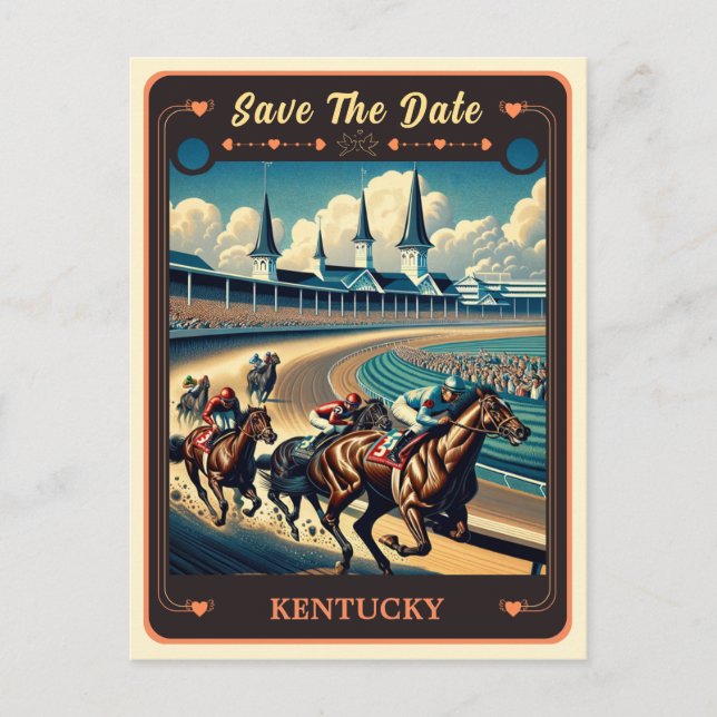 Save the date | Carte postale Invitation Kentucky (Devant)