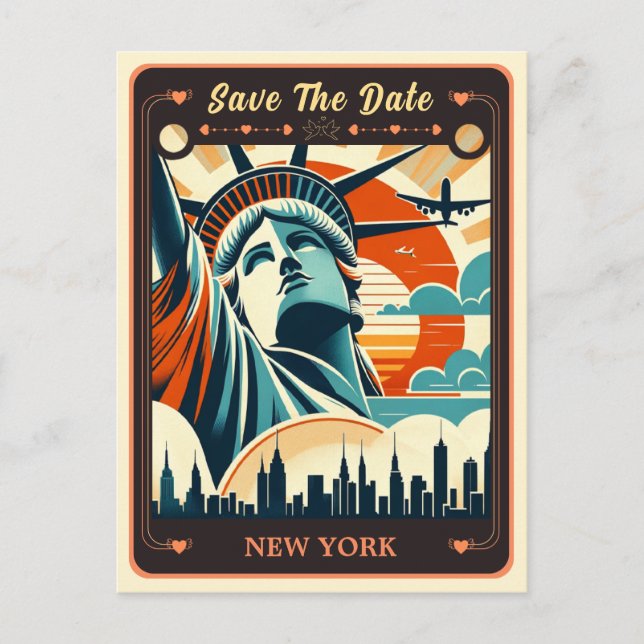 Save the date | Carte postale Invitation New York (Devant)