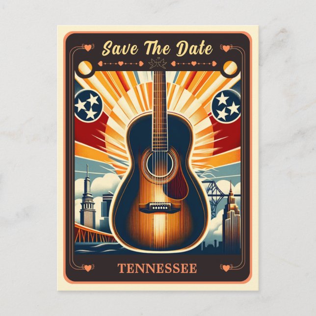 Save the date | Carte postale Invitation Tennessee (Devant)