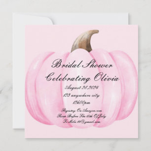 SAVE THE DATE CARTON DE MARIAGE CITROUILLE ROSE AUTOMNAL